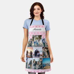 Custom Family Photo Collage with name Apron