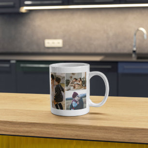 Custom Family Photo Gift with Elegant Initial Coffee Mug