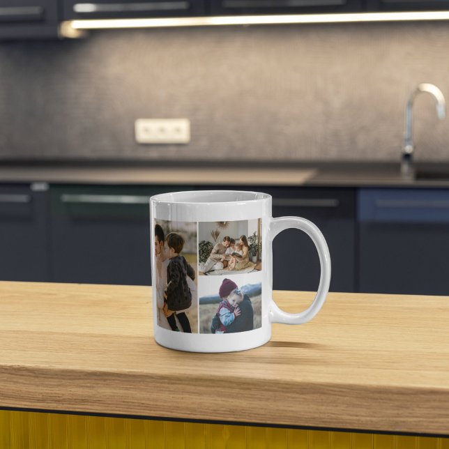 Custom Family Photo Gift with Elegant Initial Coffee Mug (Creator Uploaded)