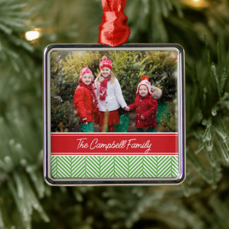 Custom Family Photo Keepsake Holiday Ornament