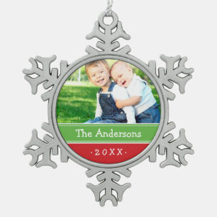 Custom Family Photo Keepsake Holiday Ornament