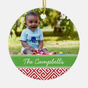 Custom Family Photo Keepsake Holiday Ornament