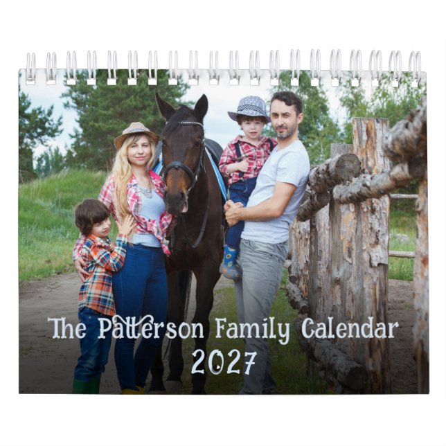 Custom Family Photo Memory Keepsake Calendar (Cover)