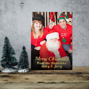 Custom Family Photo Merry Christmas Name