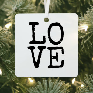 Custom family photo metal ornament made with LOVE