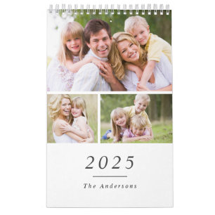 Custom Family Photo Minimalist 2025 Calendar