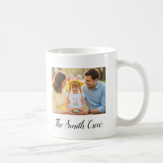 Custom Family Photo Mug with Personalised Message (Right)