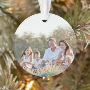Custom family photo ornament