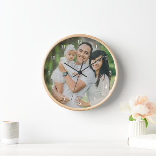 Custom Family Photo Overlay Clock