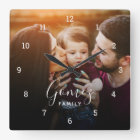 Custom Family Photo Overlay Monogrammed