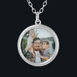 Custom Family Photo Personalised   Silver Plated Necklace<br><div class="desc">Custom Family Photo Personalised Silver Plated Necklace</div>