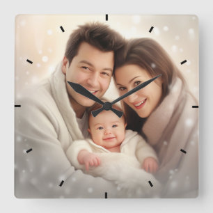 Custom Family Photo Personalised Wall Clock