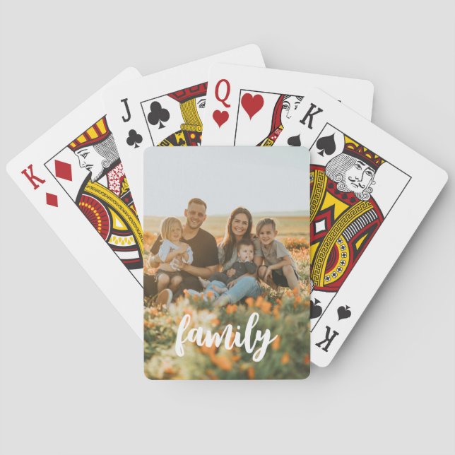 Custom Family Photo Playing Cards | Personalized  (Back)