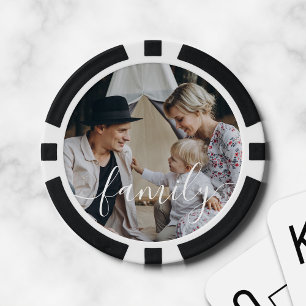 Custom family photo poker chips