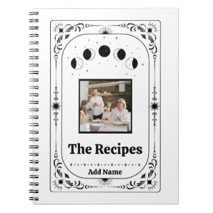 Custom Family Photo Recipe Cooking Keepsake Tarot Notebook