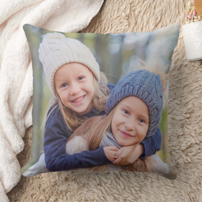 Custom Family Photo Seasonal Christmas Cushion (Blanket)