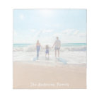 Custom family photo summer vacation white text
