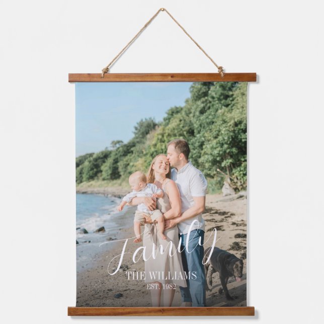 Custom Family Photo Wall Tapestry (Front)