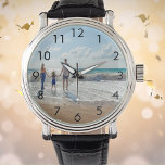 Custom family photo watch<br><div class="desc">Personalise and add your photo of your family,  kids,  wife,  girlfriend or pet.  Black numbers.</div>