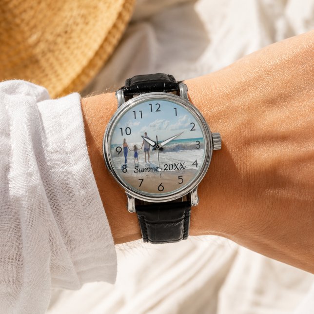 Custom family photo with text watch (Creator Uploaded)