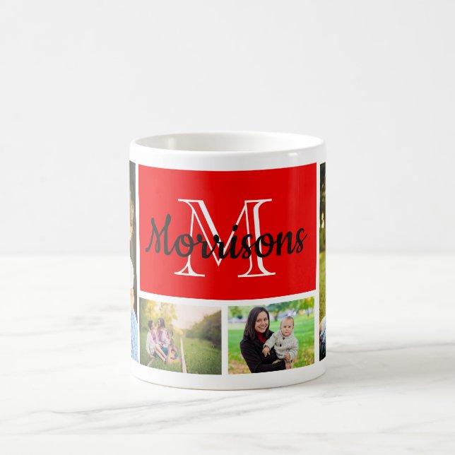 Custom, Family Photos (4). Coffee Mug (Center)