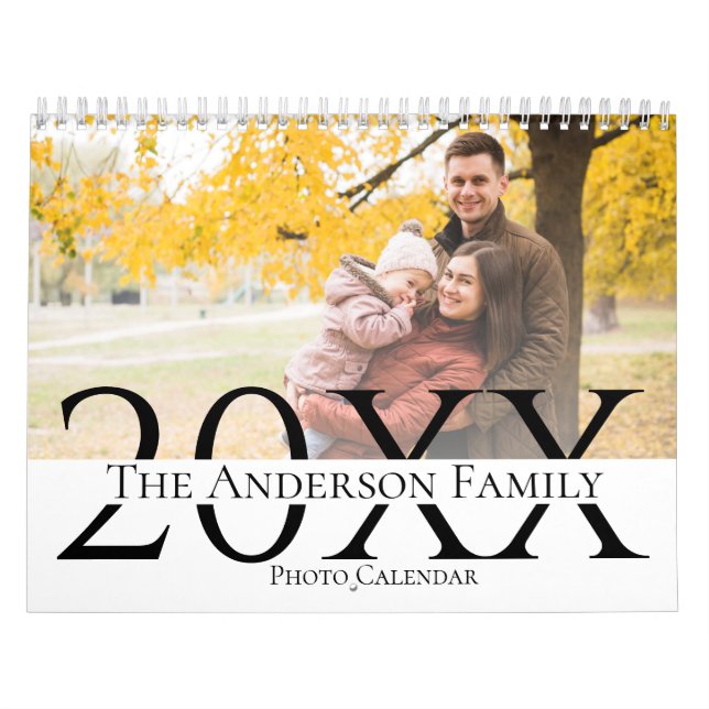 Custom Family Photos Year 20XX Calendar (Cover)