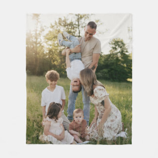 Custom Family Picture Fleece Blanket