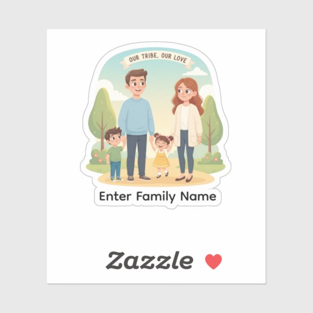 Custom Family Portrait Our Tribe Our Love (Sheet)