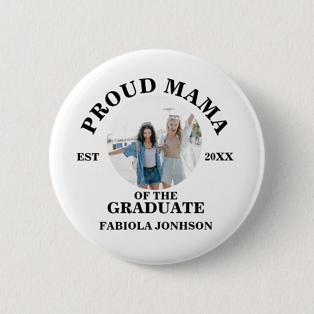 Custom Family Proud mama of the Graduate 6 Cm Round Badge (Front)