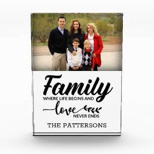 Custom Family Quote Photo Block