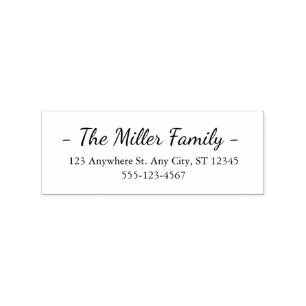 Custom Family Return Address Stamp – Classic