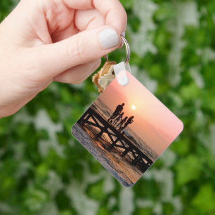 Custom Family Reunion 2-Sided Minimalist Keepsake  Key Ring