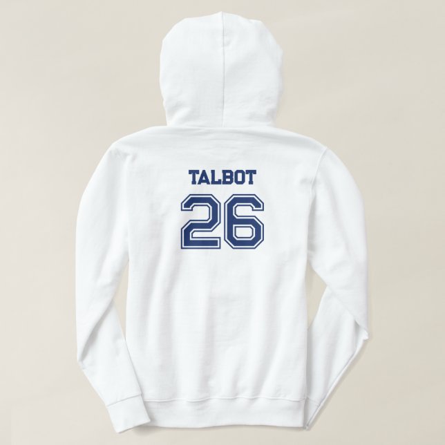 Custom Family Reunion Baseball Jersey Style Hoodie (Design Back)