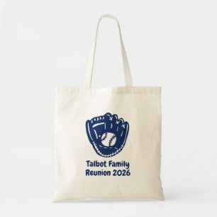 Custom Family Reunion Baseball Jersey Style Tote Bag