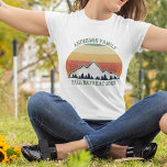 Custom Family Reunion Beautiful Vintage Sunset T-Shirt<br><div class="desc">Beautiful custom family reunion t-shirts for an autumn get-together with cousins,  aunts,  uncles,  and grandparents. Order matching fall tees for the whole crew with your last name and year in green surrounding the beautiful vintage sunset image over the mountains and trees. Great personalised group camping trip shirts for everyone.</div>