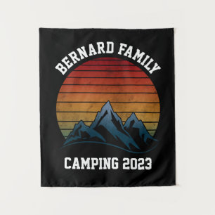 CUSTOM FAMILY REUNION CAMPING SUNSET MOUNTAIN TRIP TAPESTRY