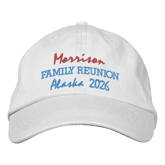Custom Family Reunion Embroidered Hat (Front)