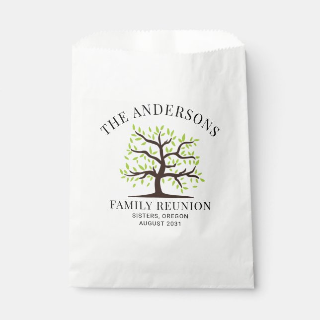 Custom Family Reunion Genealogy Matching Favour Bags (Front)