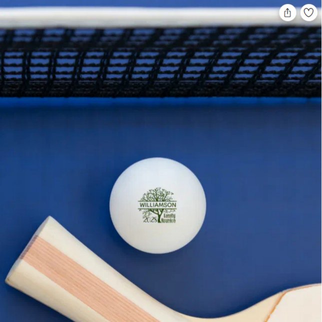 Custom Family Reunion Genealogy Tree Matching  Ping Pong Ball (Creator Uploaded)