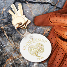 Custom Family Reunion Gold Heart Shaped Tree