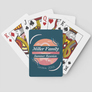 Custom Family Reunion Lake Playing Cards