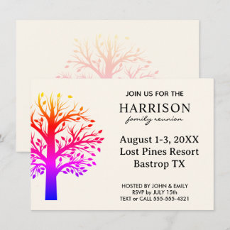 Custom Family Reunion Modern Colourful Invitation