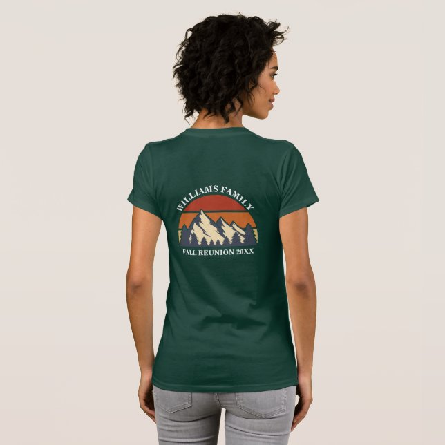 Custom Family Reunion Mountain Pocket Name w/ Back T-Shirt (Back Full)