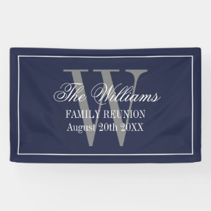 Custom family reunion party banner sign with name