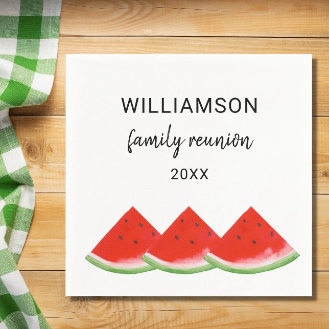 Custom Family Reunion Red Watermelon Napkin (Creator Uploaded)