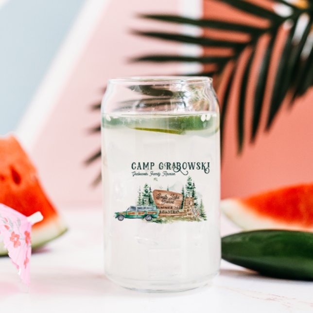 Custom Family Reunion Road Trip Camp Can Glass (Creator Uploaded)