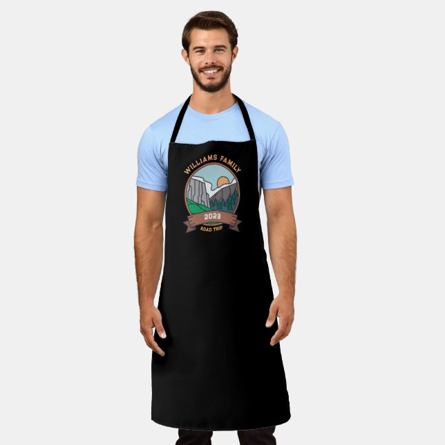 Custom Family Reunion Road Trip Mountain Apron (Worn)