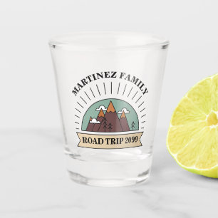Custom Family Reunion Road Trip Mountain Shot Glass