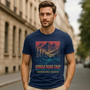Custom Family Reunion Road Trip Mountain T-Shirt