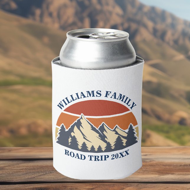Custom Family Reunion Road Trip Sunset Mountains Can Cooler (Creator Uploaded)